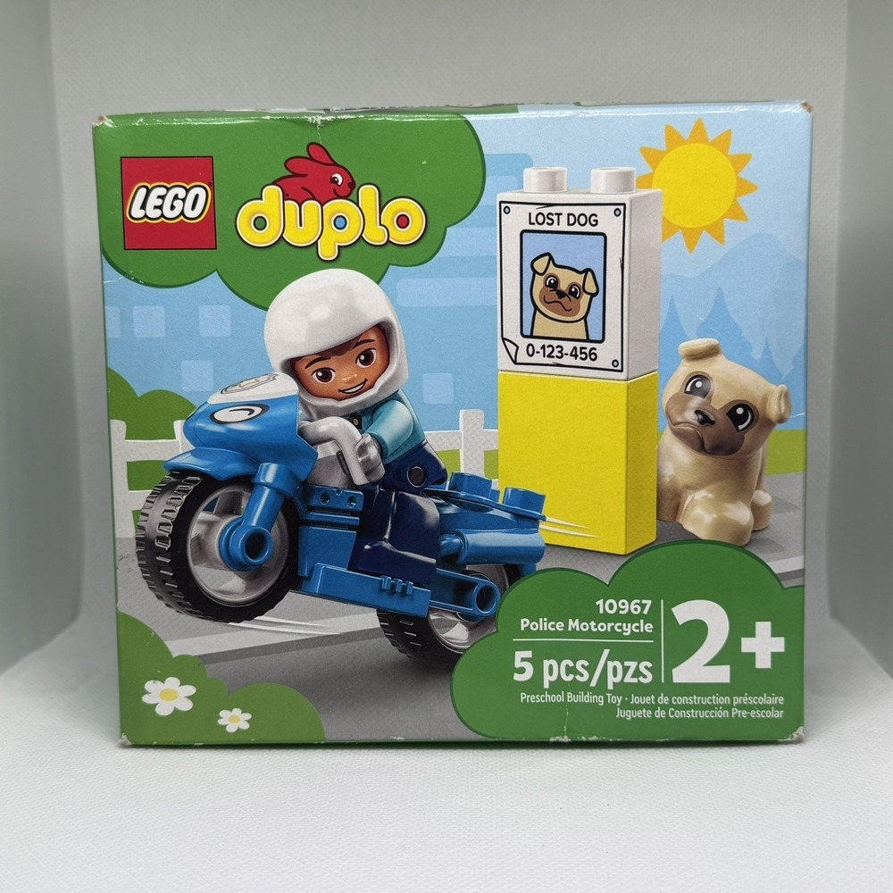 LEGO Duplo Town Rescue Police Motorcycle and Dog Toy Set 10967
